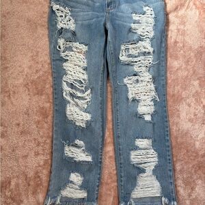 Cello Distressed Blue Women's Jeans, sz13